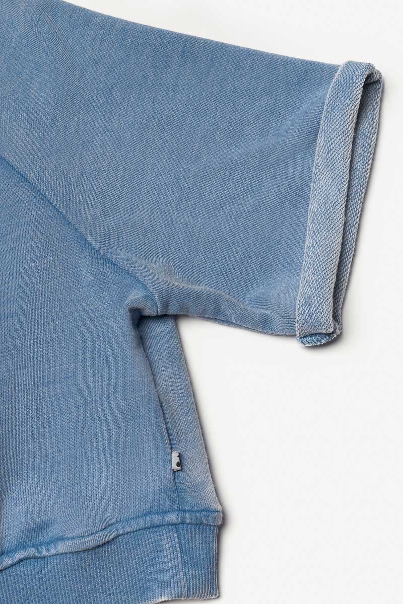 Blue Daminagi cropped sweatshirt