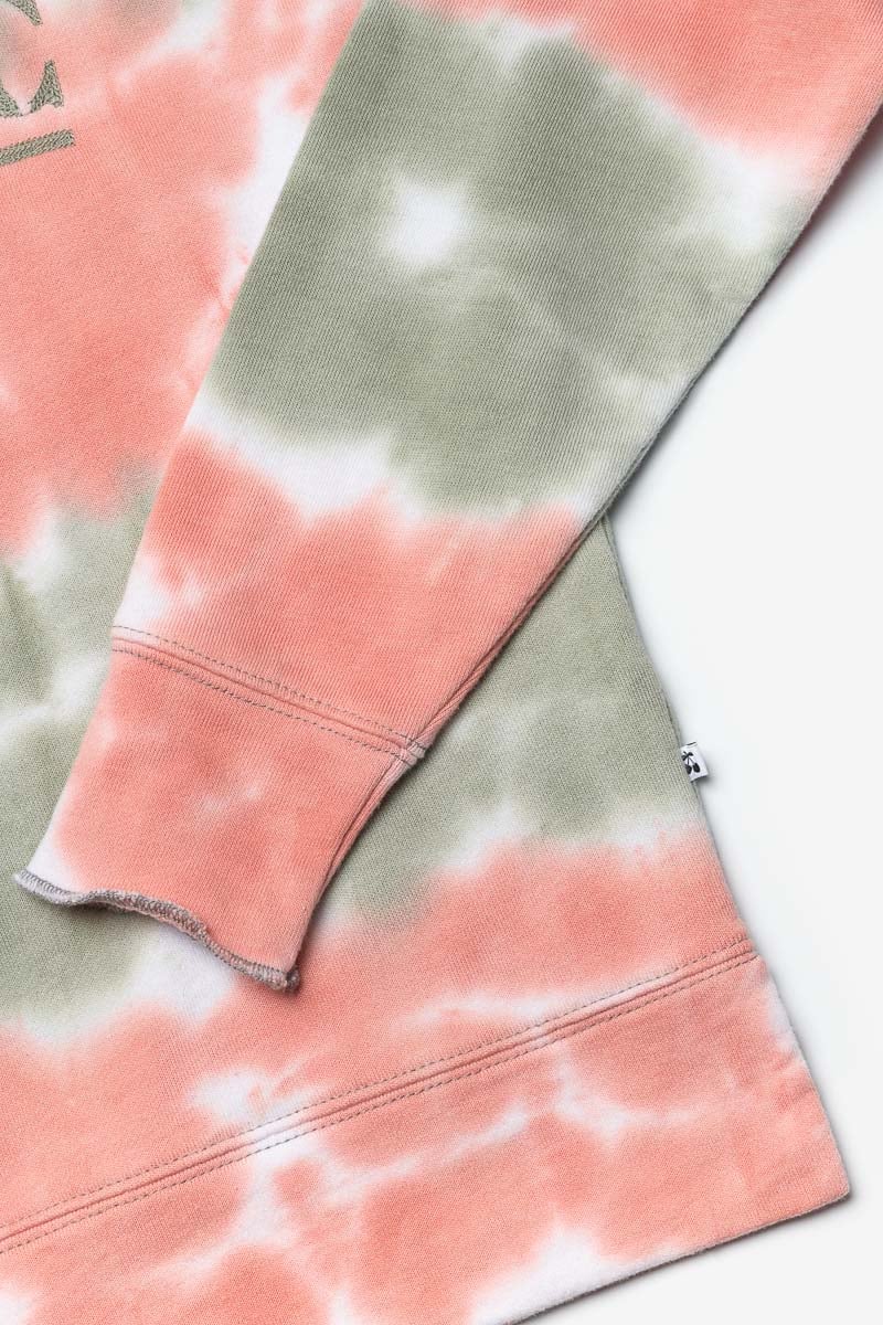 Pink and khaki tie-dye Fulagi sweatshirt