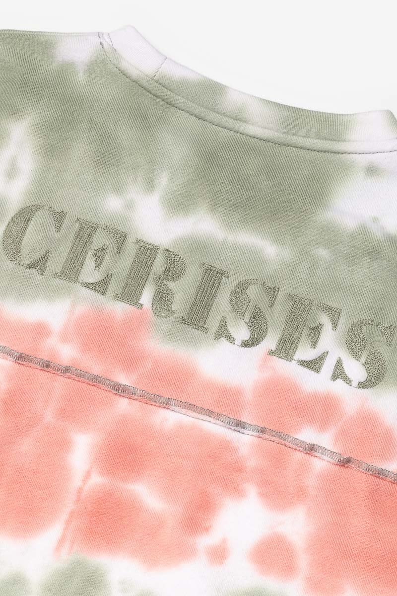 Pink and khaki tie-dye Fulagi sweatshirt