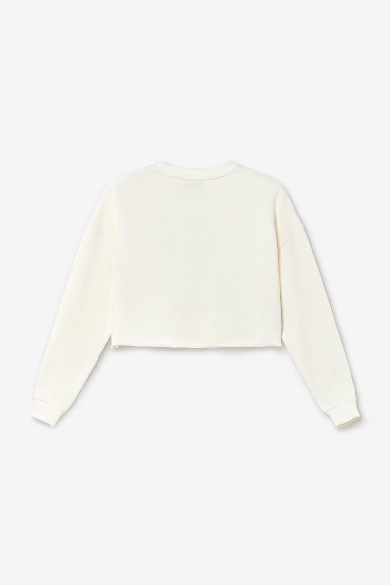 Cream Ginogi cropped sweatshirt