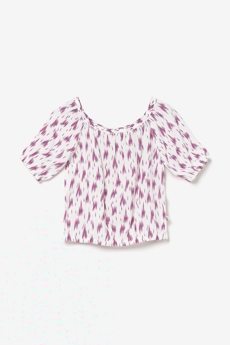 Purple print Jilogi crop top