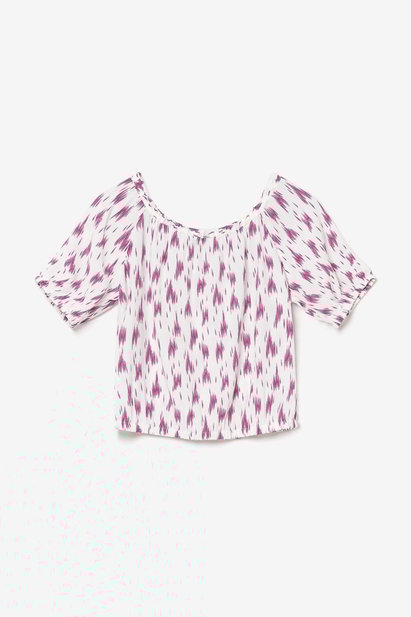 Purple print Jilogi crop top