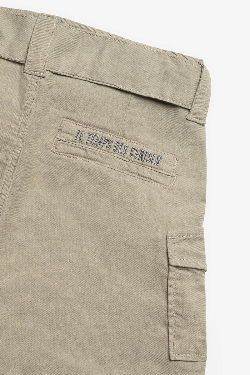 Light khaki Kally high-waisted shorts