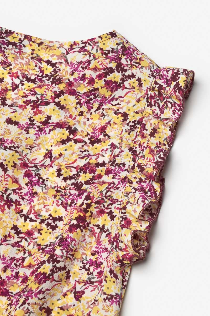 Pink and yellow floral Yogagi playsuit