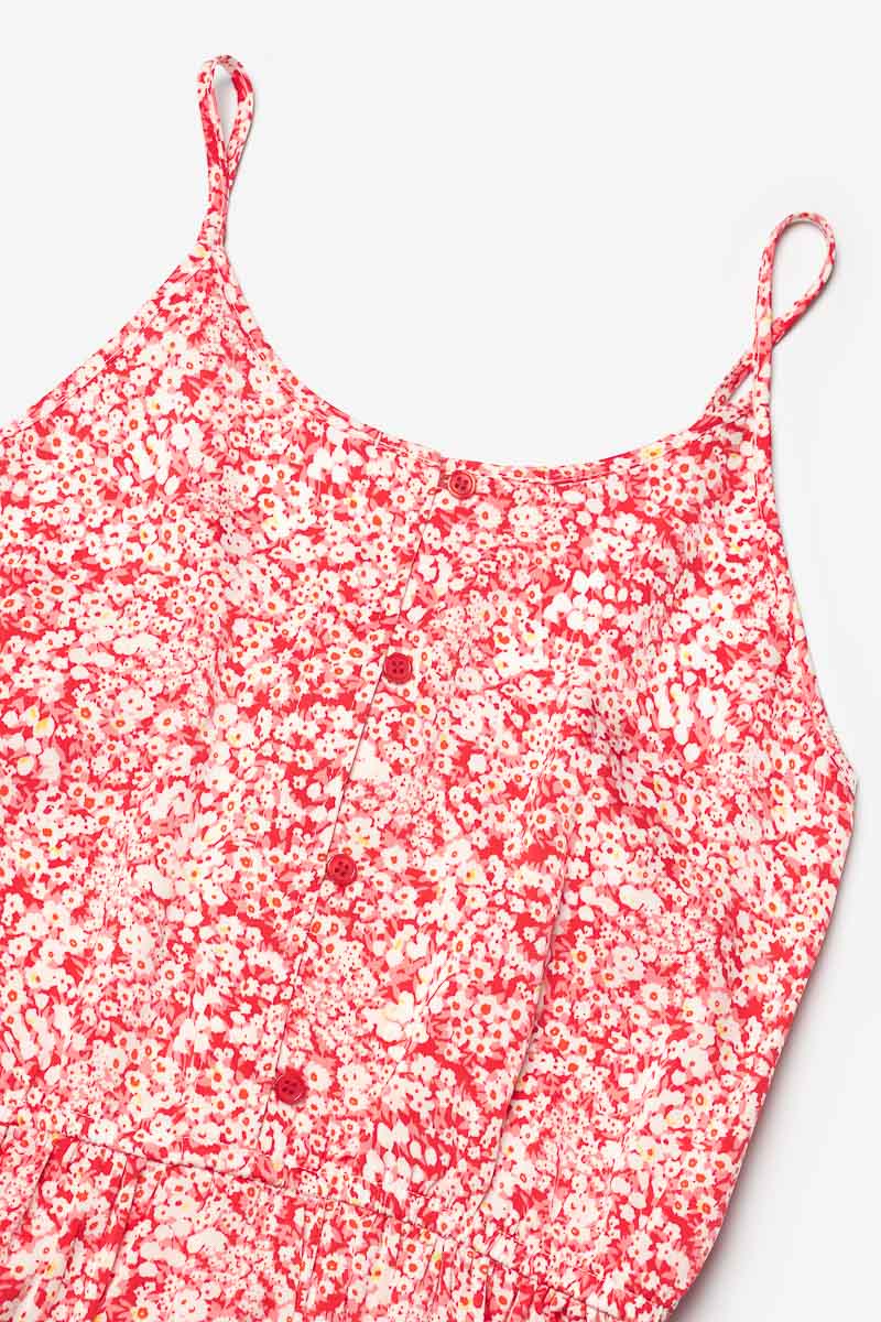 Red floral Yuligi dress