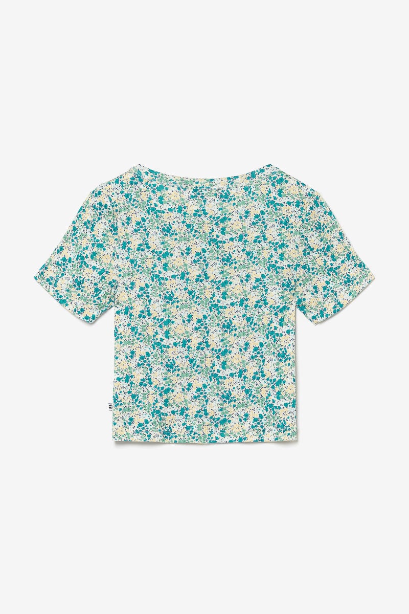 Green floral Yzygi top
