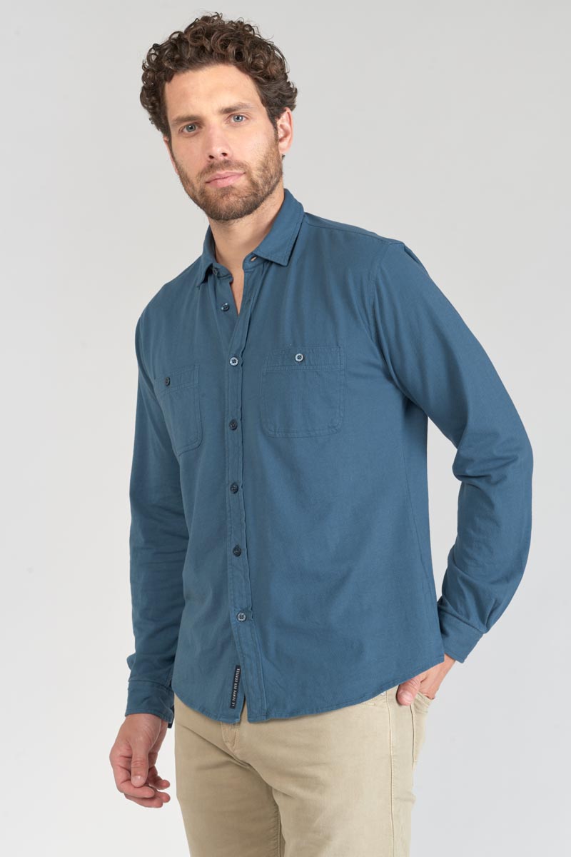 Chemise Adol bleu pétrole