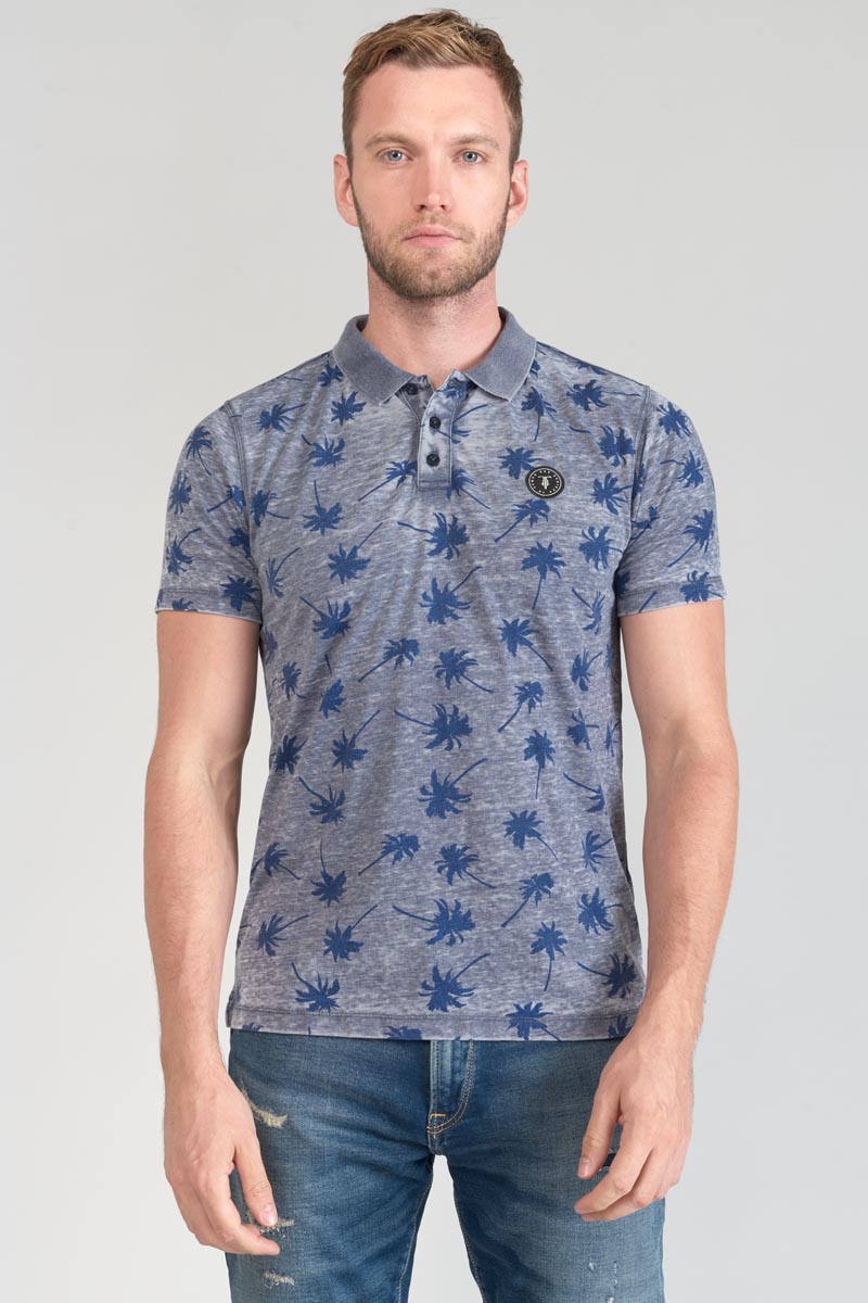 Palm tree print Chevy polo shirt