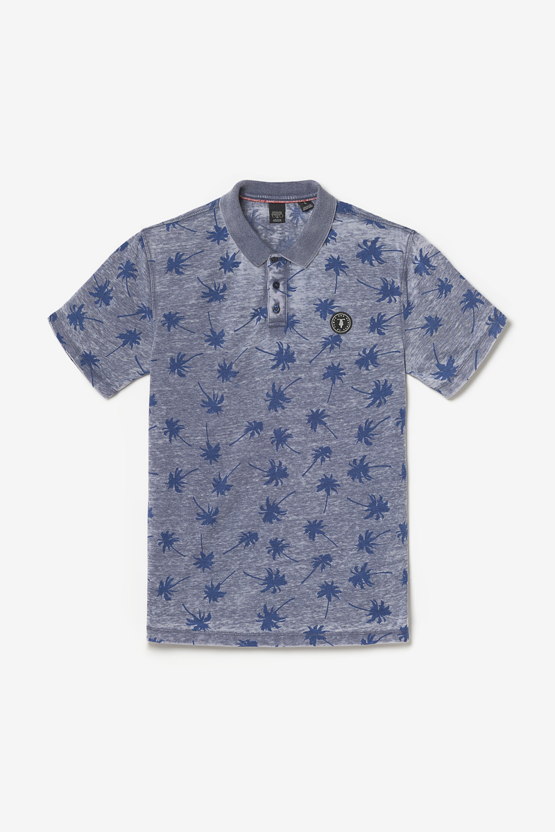 Palm tree print Chevy polo shirt