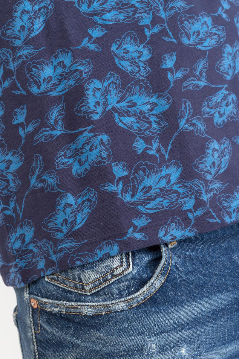 Leaf print Conit t-shirt