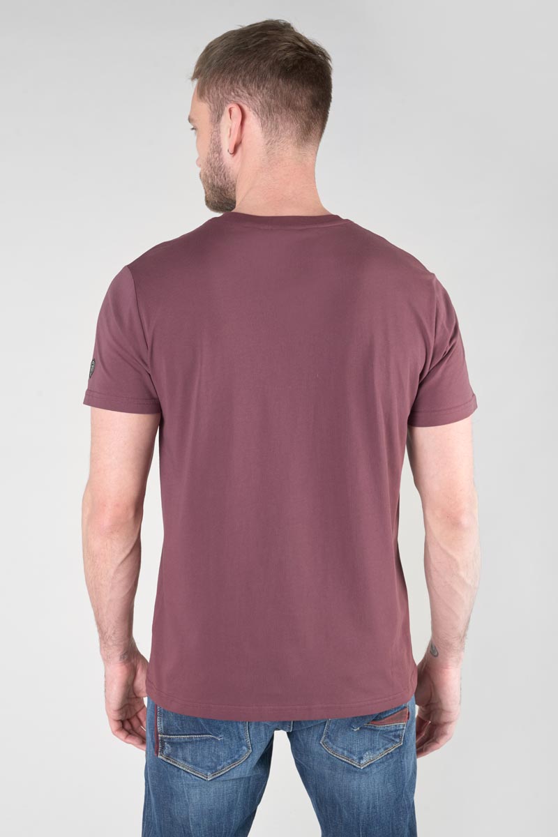 Burgundy printed Gregor t-shirt
