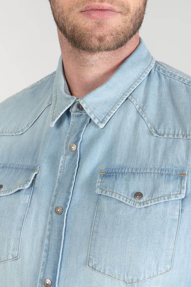 Chemise Juanito en jeans bleu clair