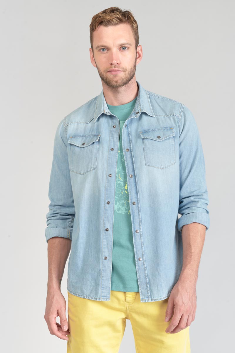 Chemise Juanito en jeans bleu clair