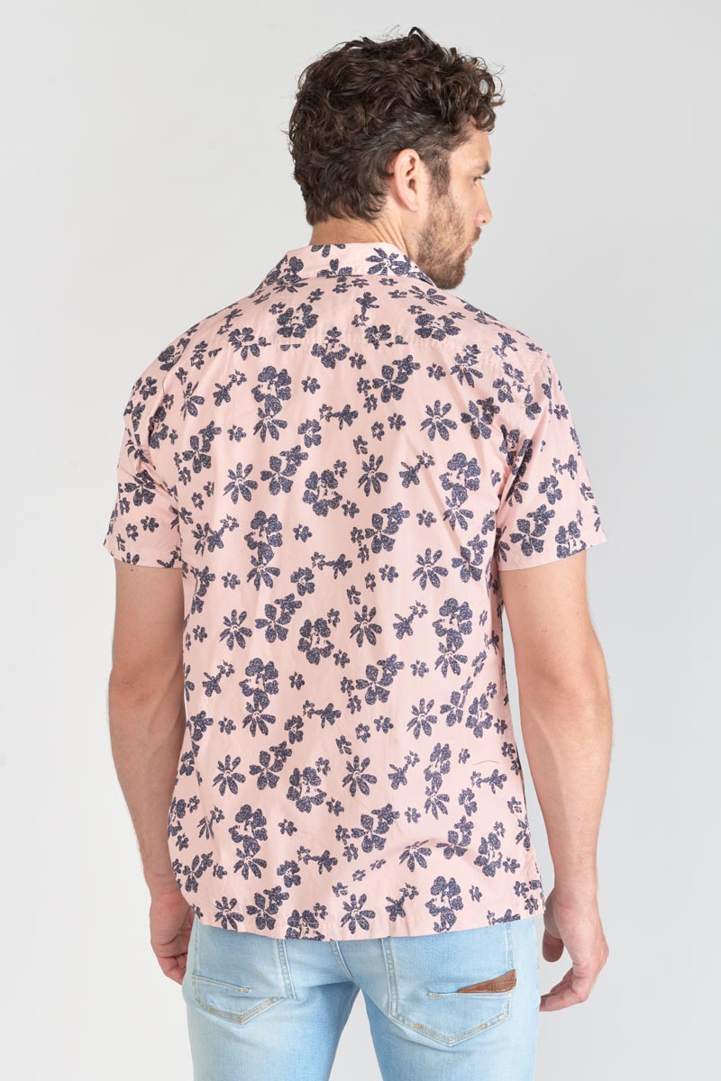 Chemise Postir rose à motif fleuri
