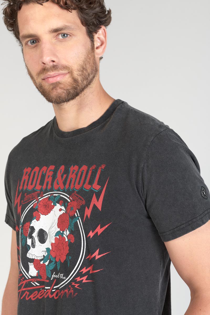 Faded grey printed Stipe t-shirt