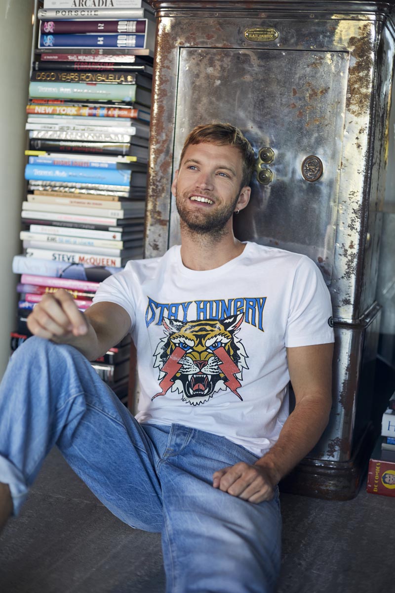 Printed white Yair t-shirt