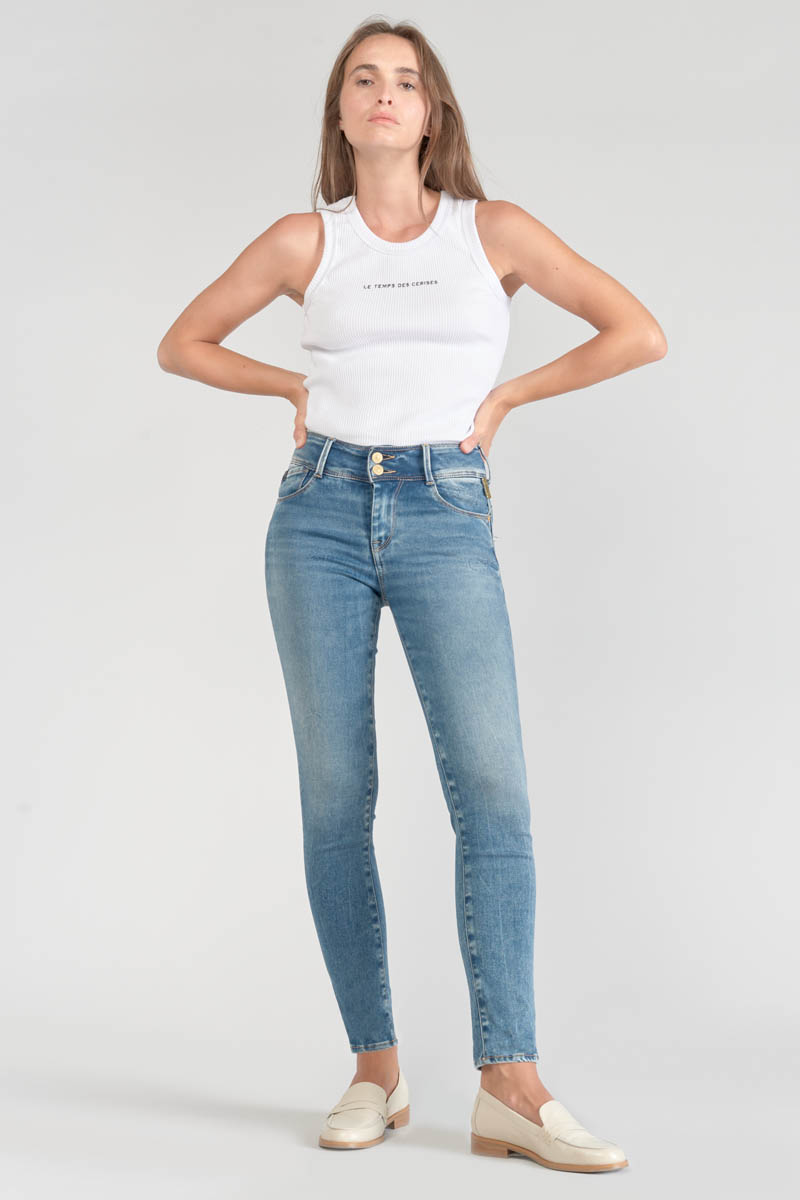 Jeans ultra pulp slim Luri taille haute 7/8ème bleu N°4