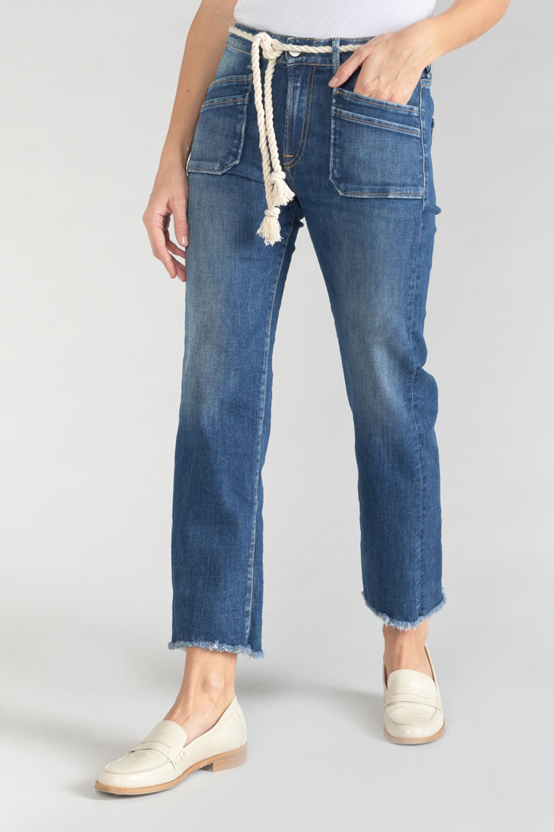 Jeans Pricilia taille haute 7/8ème bleu N°2