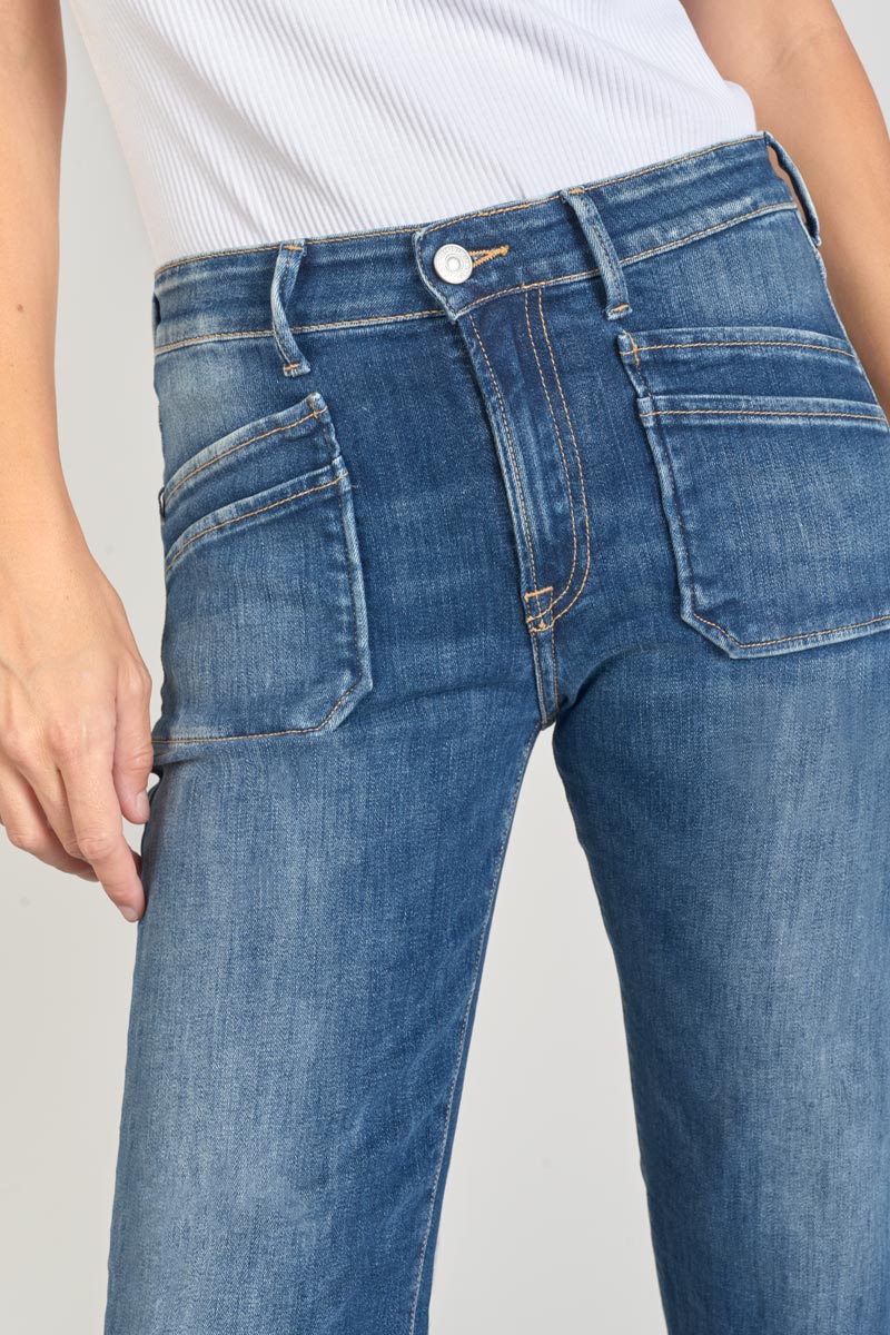Jeans Pricilia taille haute 7/8ème bleu N°2