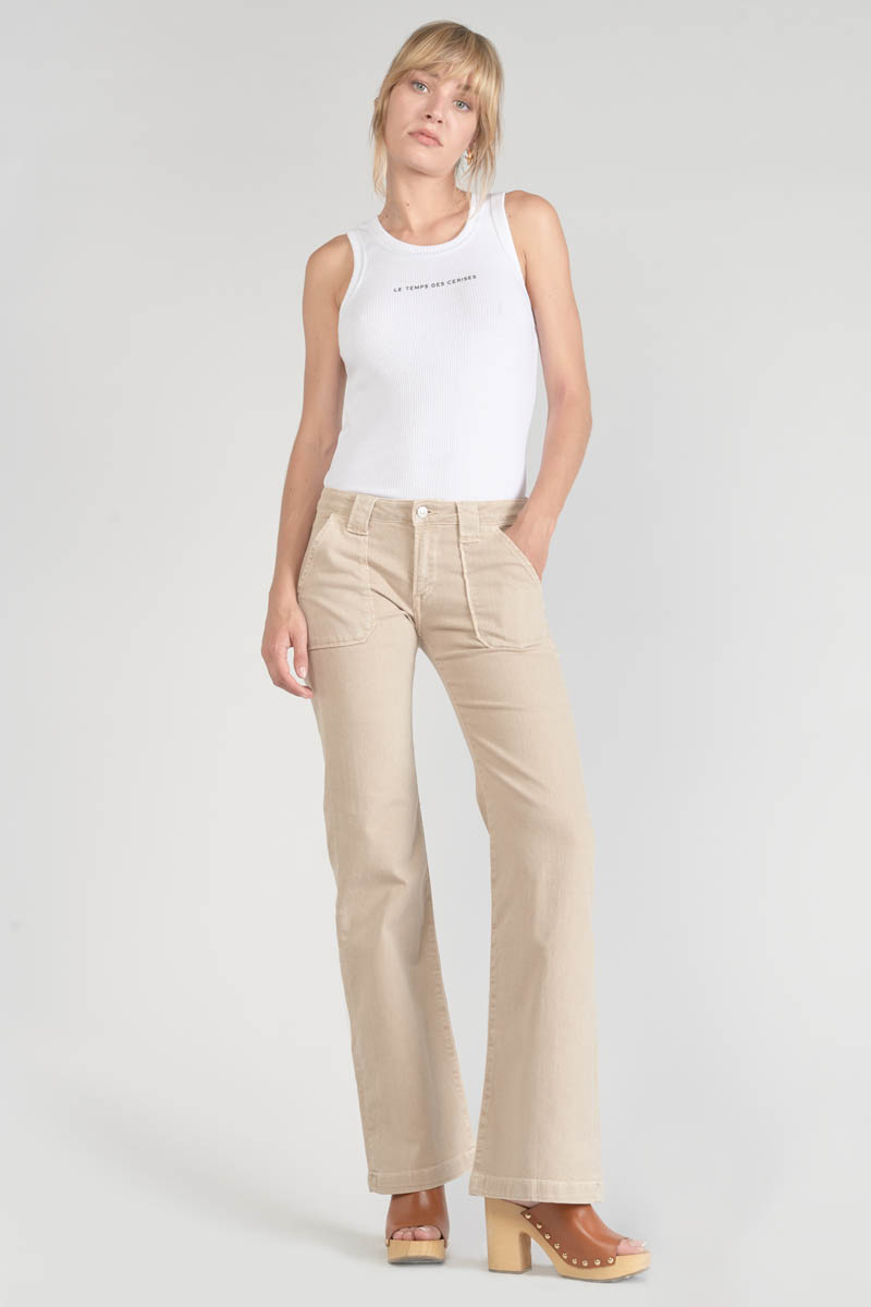Sormiou flare jeans beige sable