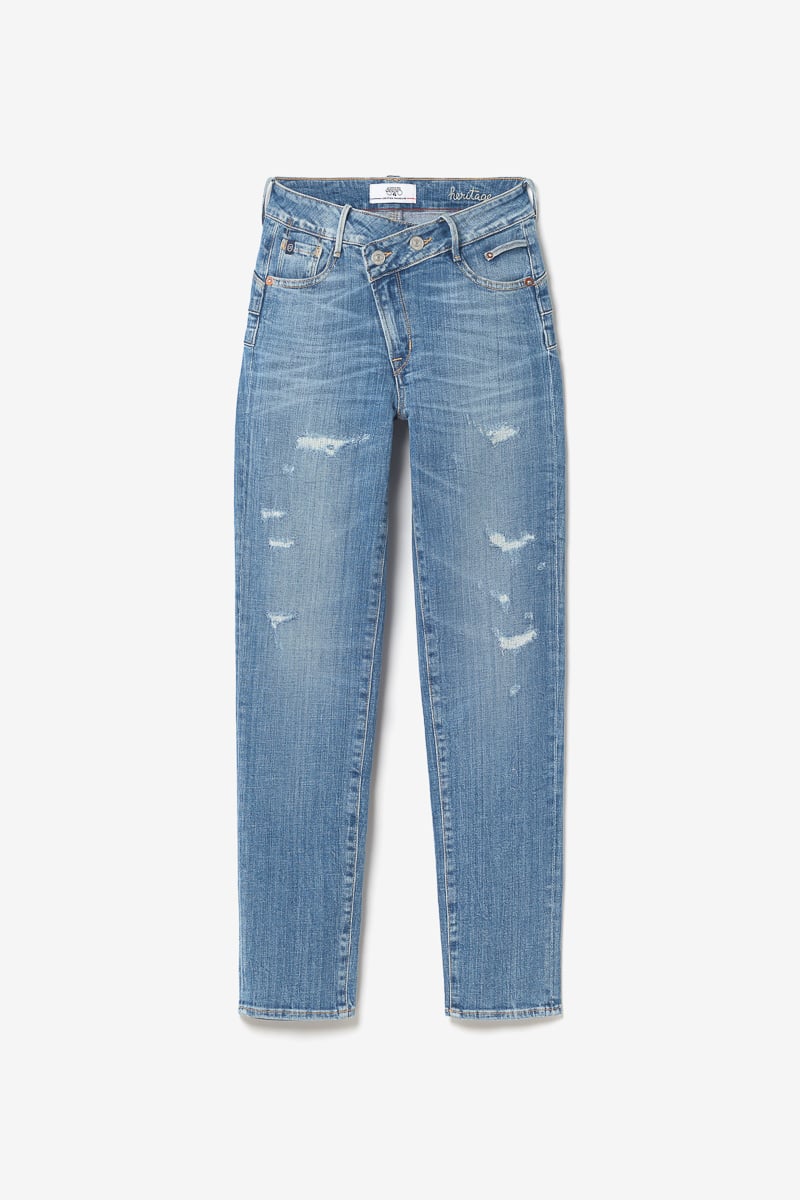 Jeans pulp regular Zep high waist 7/8th destroy blue N°4