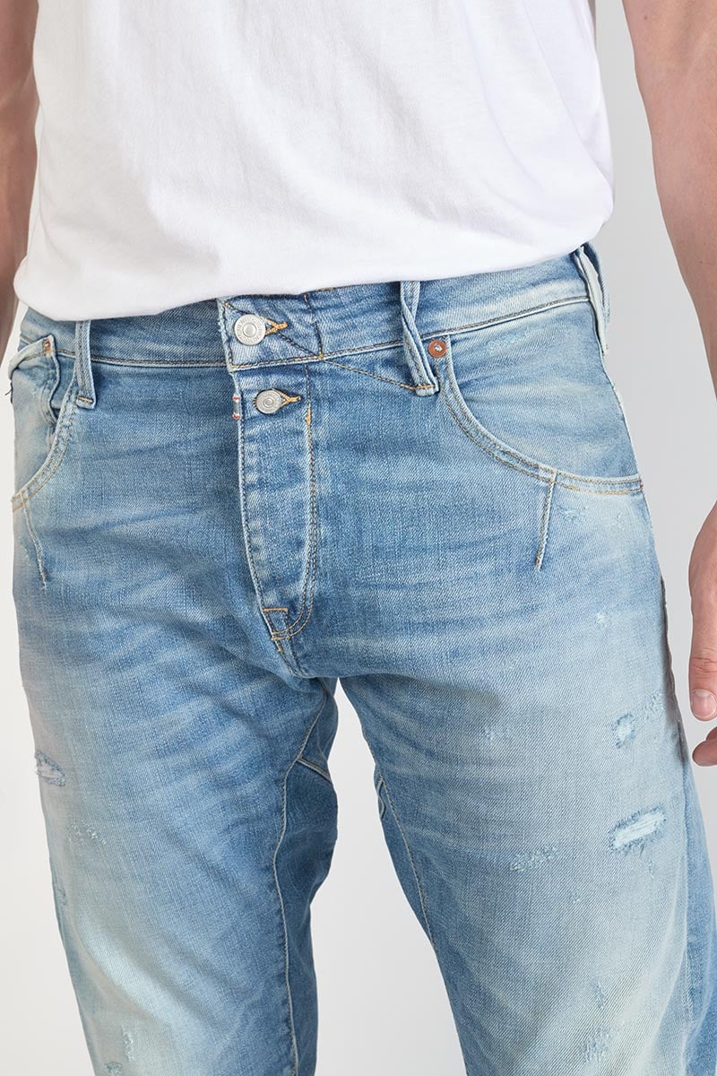 Jeans 900/03 tapered arqué Alost destroy bleu N°4