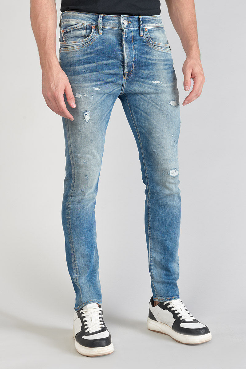 Jeans 900/16 tapered Perier destroy vintage bleu N°4