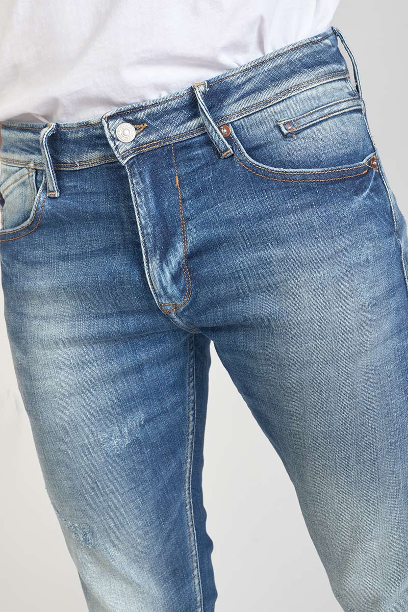 Jeans power skinny Mistral 7/8ème destroy bleu N°3