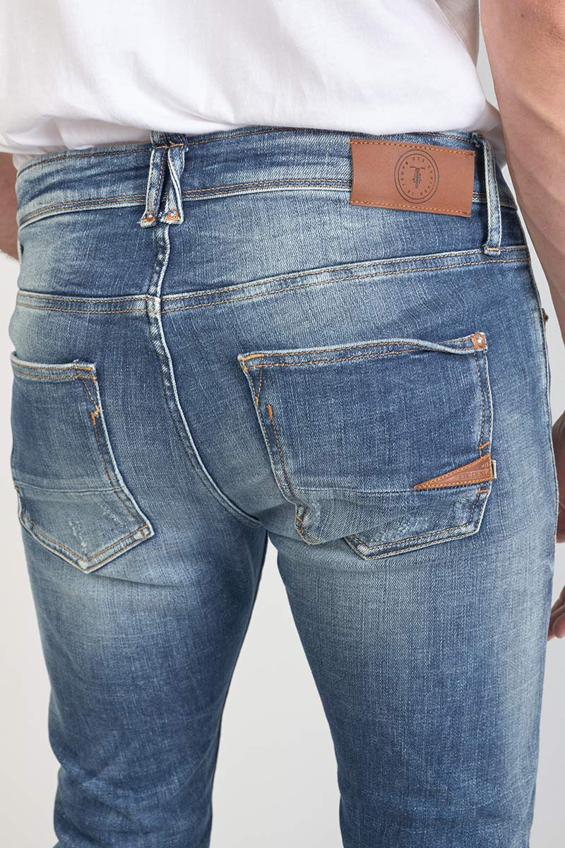 Jeans power skinny Mistral 7/8ème destroy bleu N°3