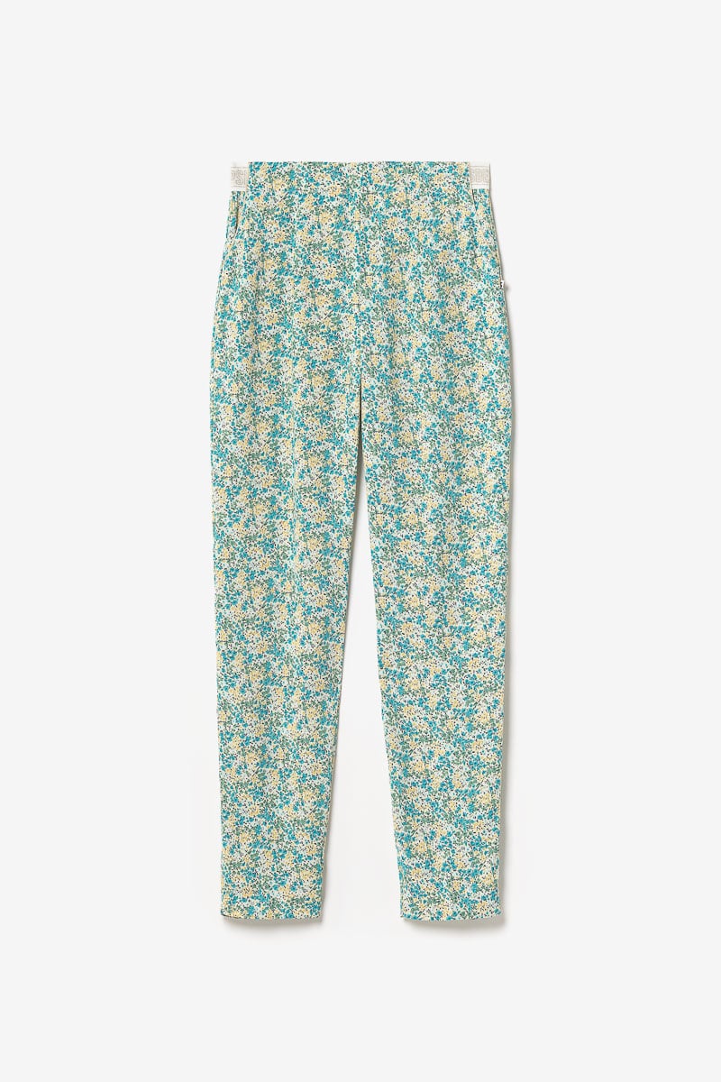 Green and blue floral Rani trousers