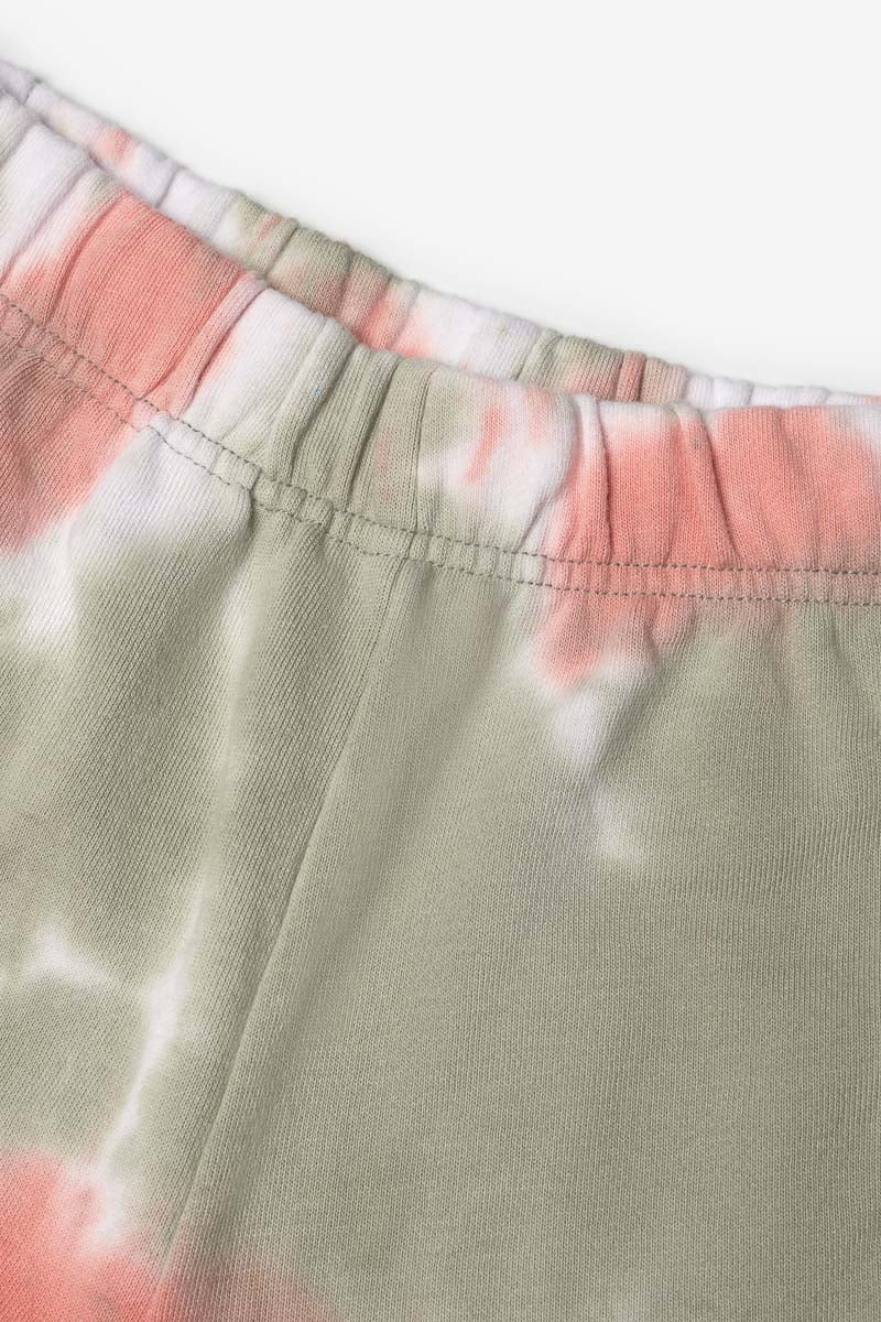 Pink and khaki tie-dye Shouagi shorts