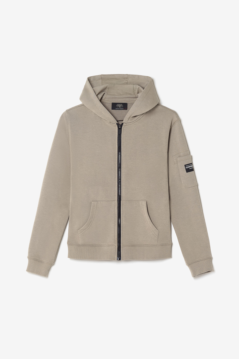 Veste zippée Hodybo gris beige