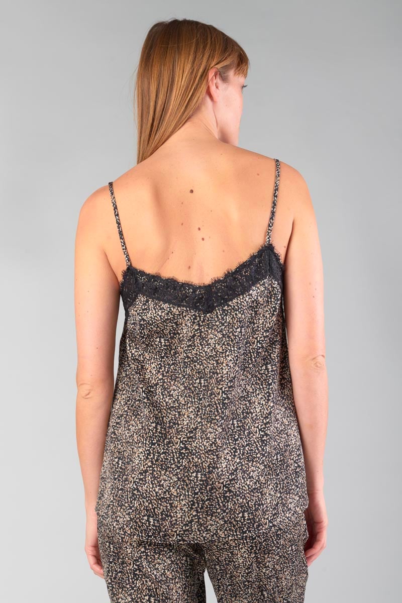 Black patterned Aneto camisole