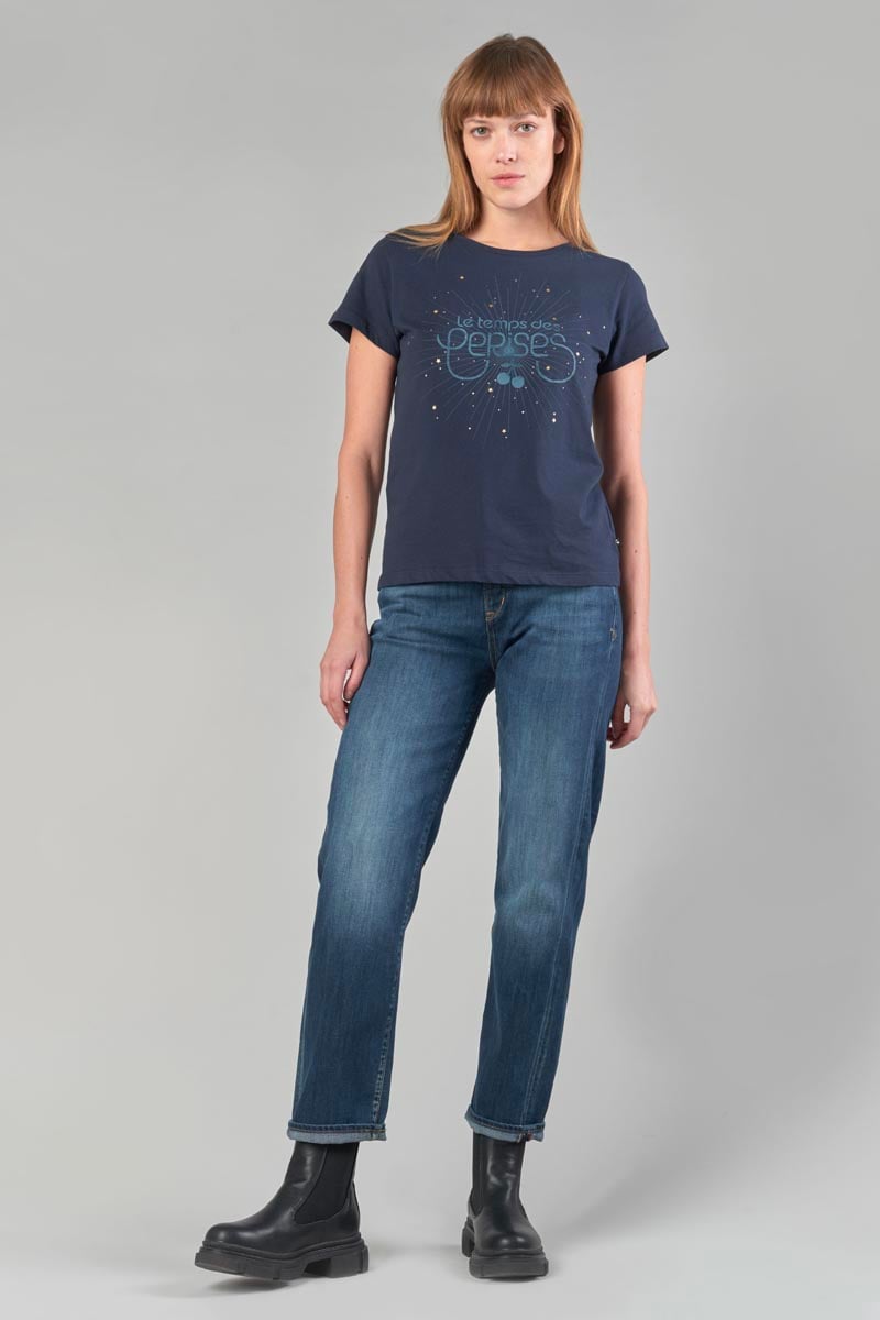 Printed midnight blue Fabulo t-shirt