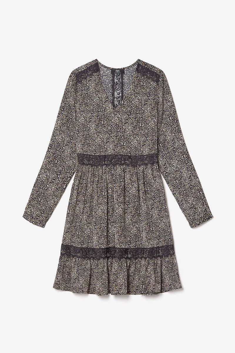 Black patterned Huerta dress