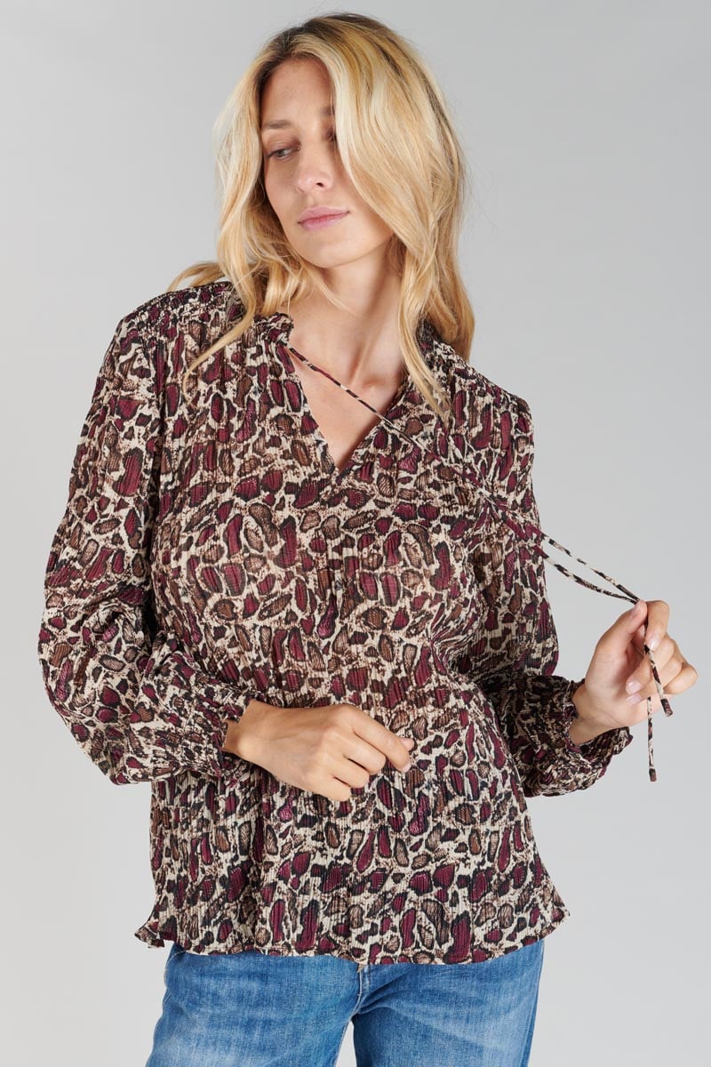 Snakeskin print Janek blouse