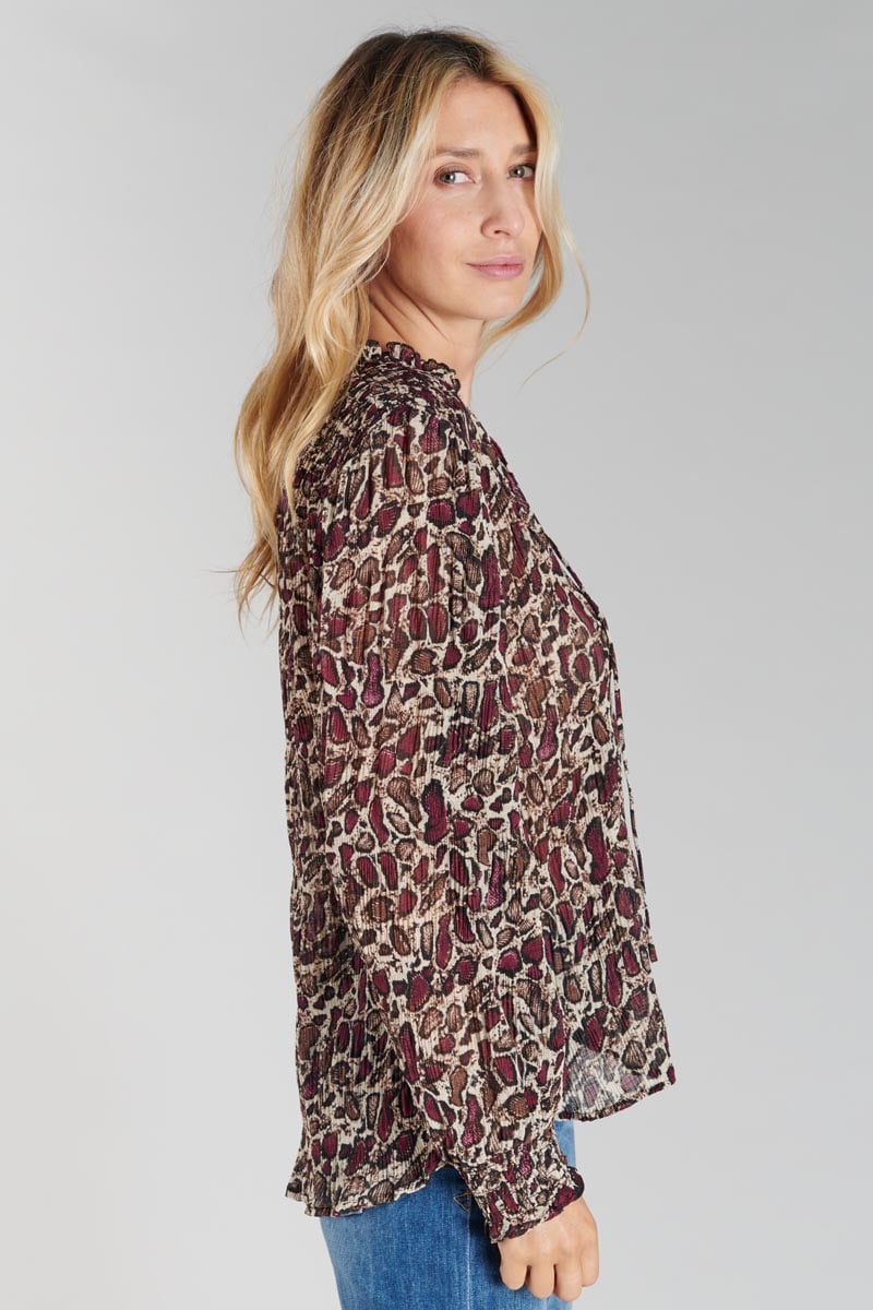 Snakeskin print Janek blouse