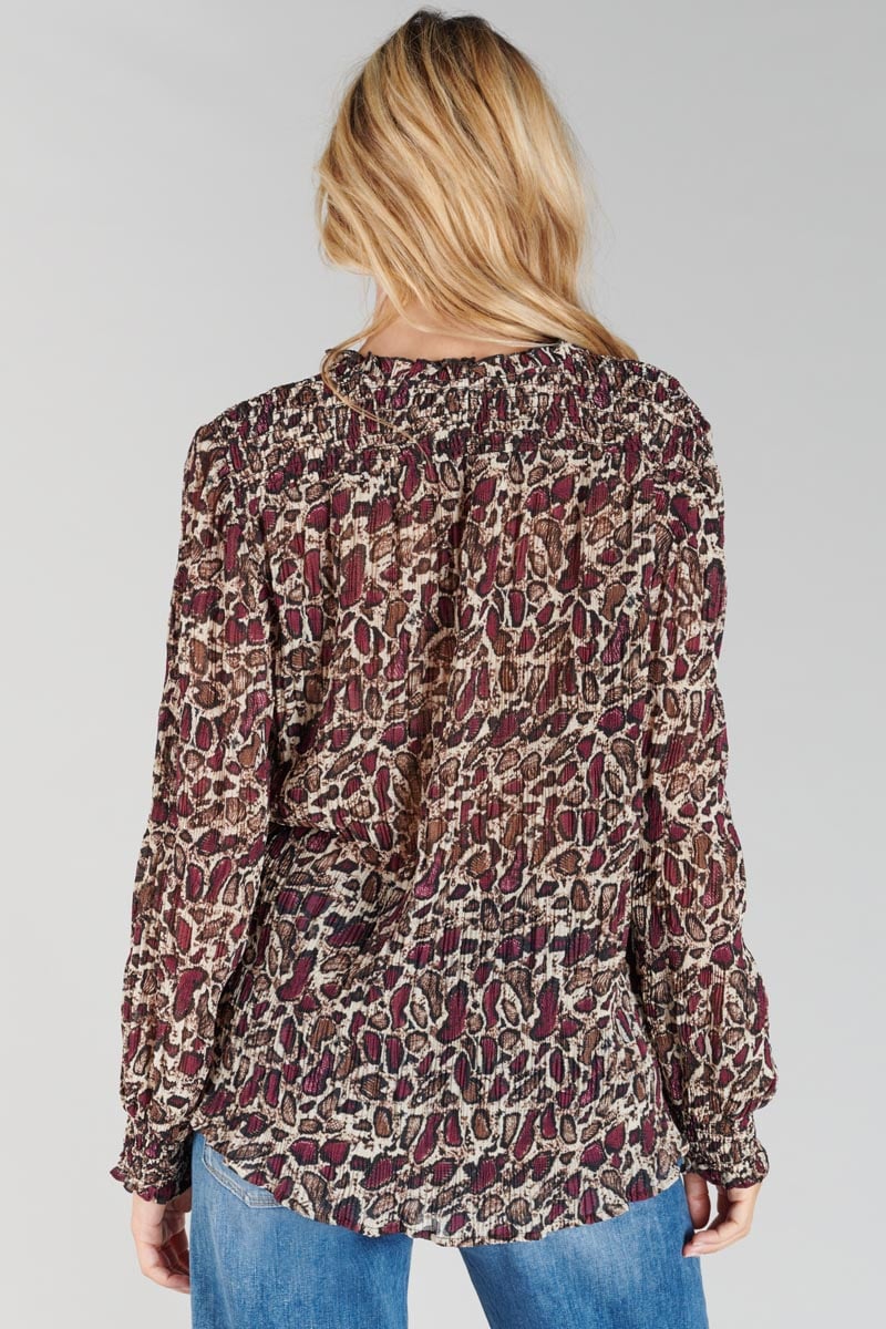 Snakeskin print Janek blouse