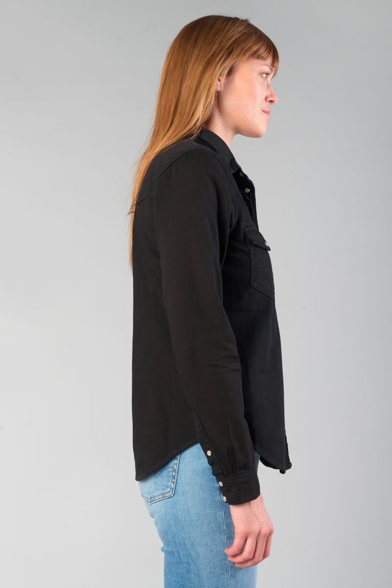 Black untreated denim Juanita shirt