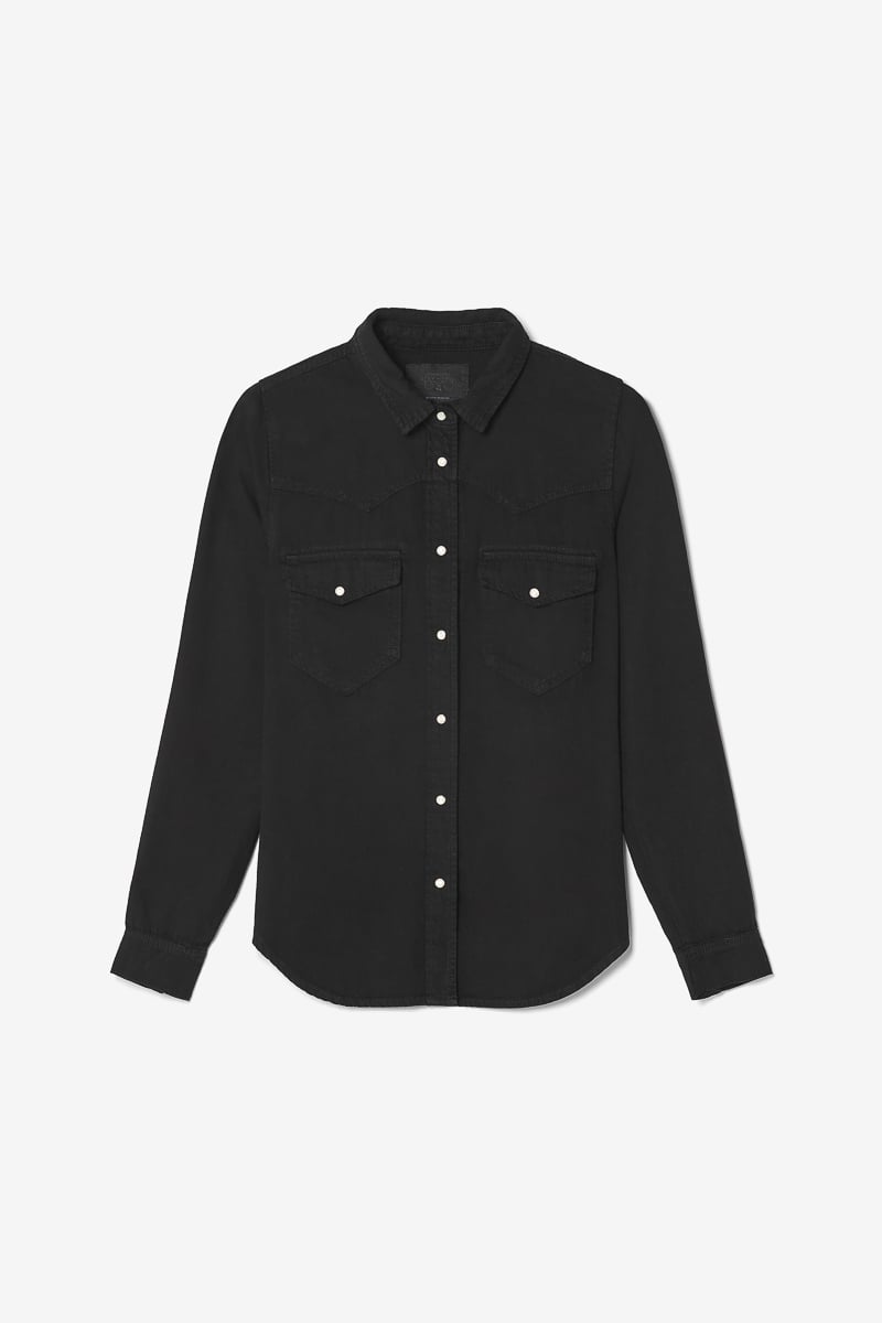 Black untreated denim Juanita shirt