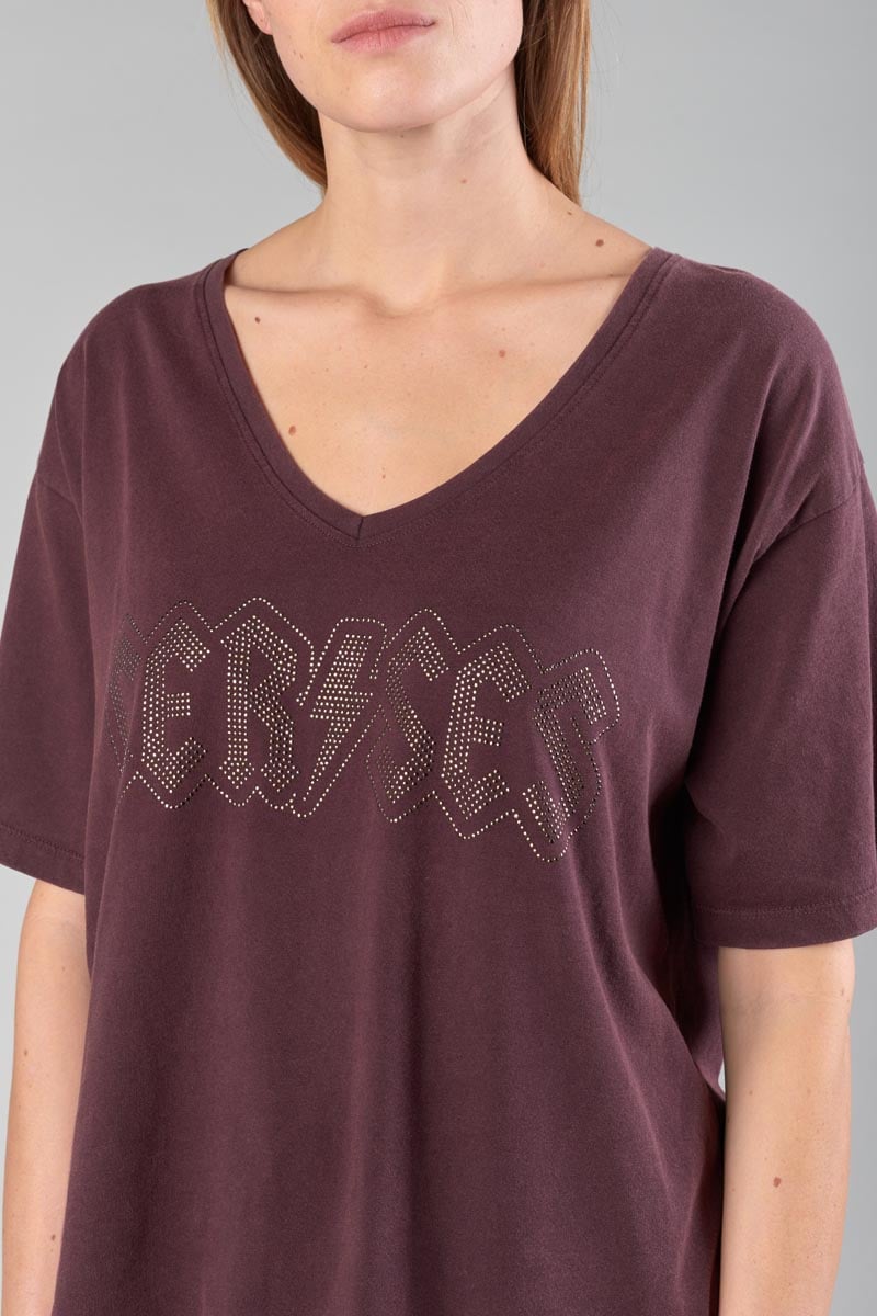 Burgundy Kara t-shirt