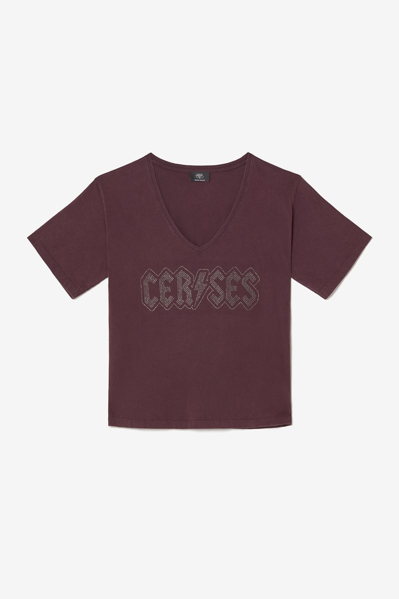 Burgundy Kara t-shirt