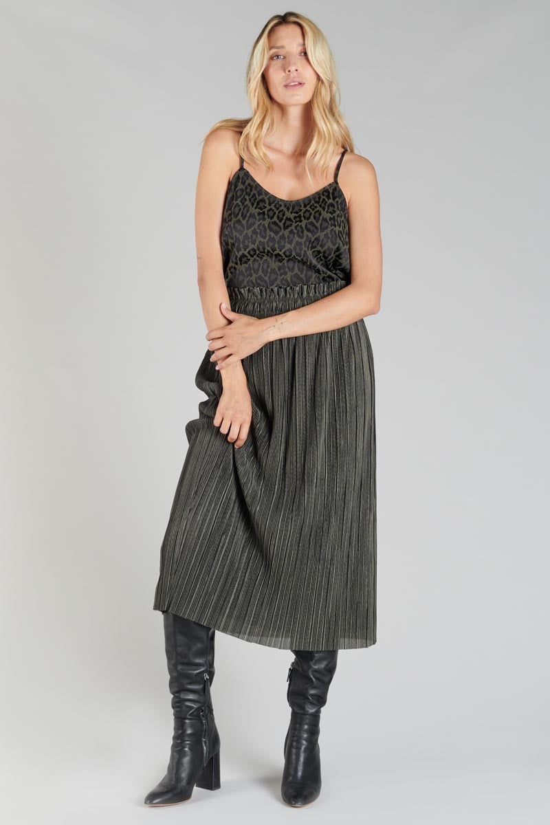 Khaki Karoli long skirt