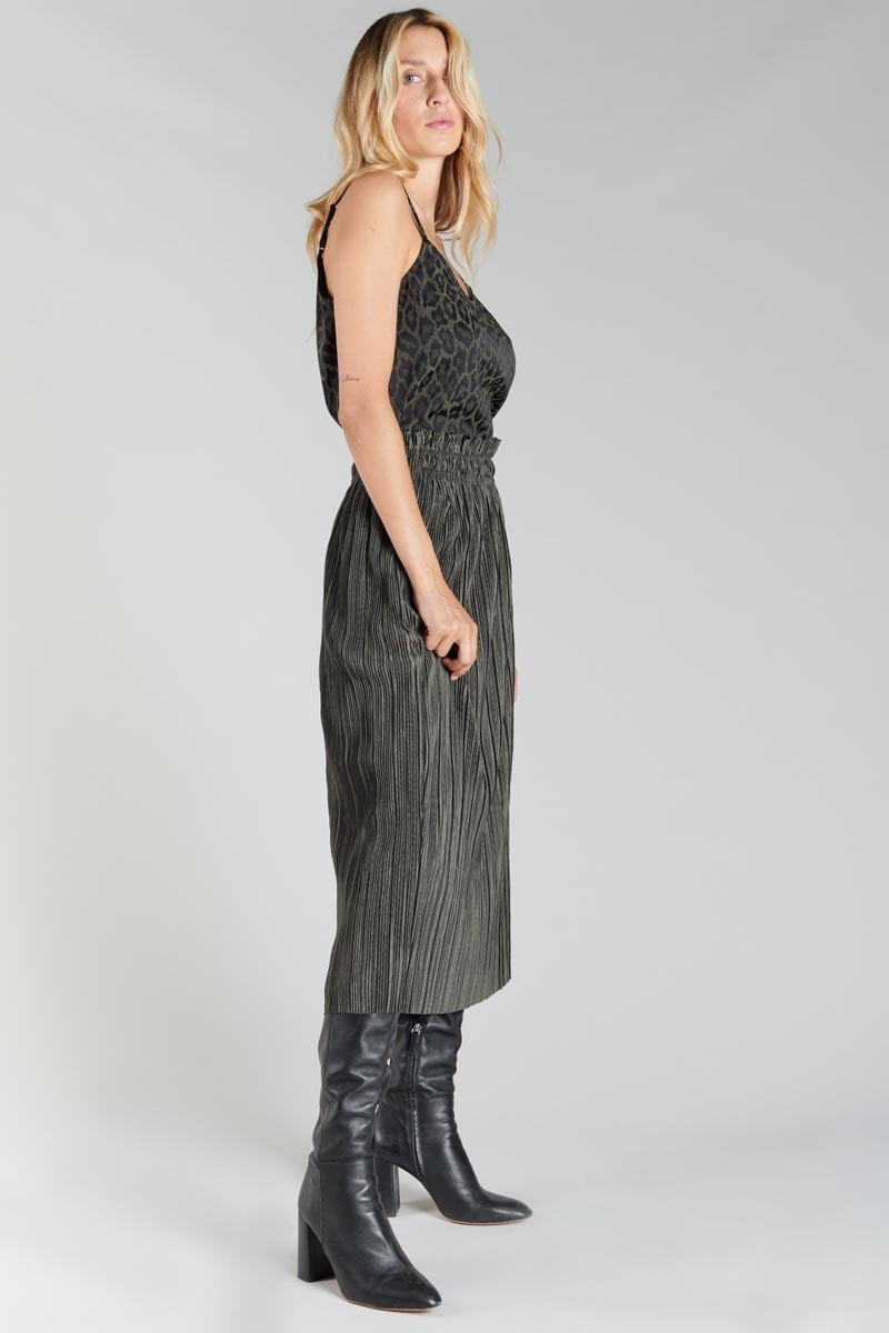 Khaki Karoli long skirt