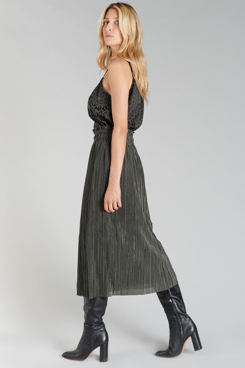 Khaki Karoli long skirt