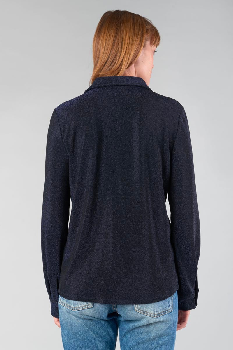 Iridescent midnight blue Kelya shirt
