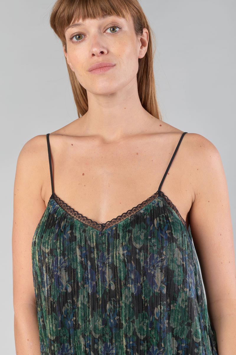 Pine green iridescent Kyla camisole