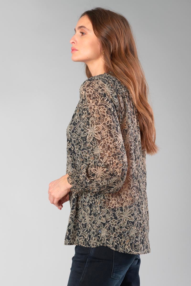 Black floral Melody blouse