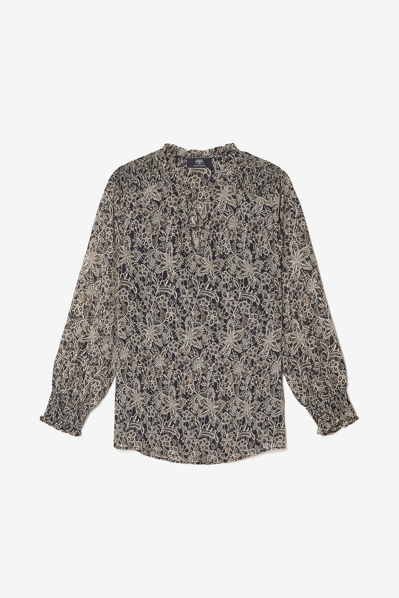 Black floral Melody blouse