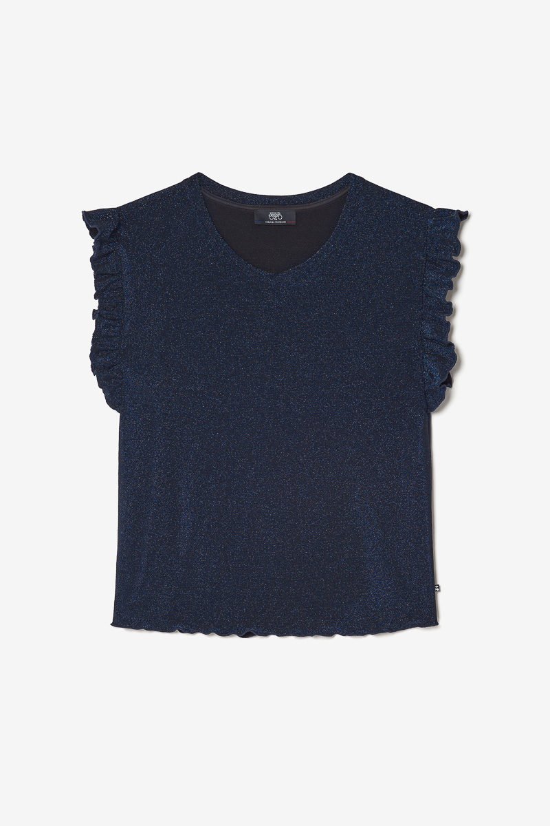 Iridescent midnight blue Nea top